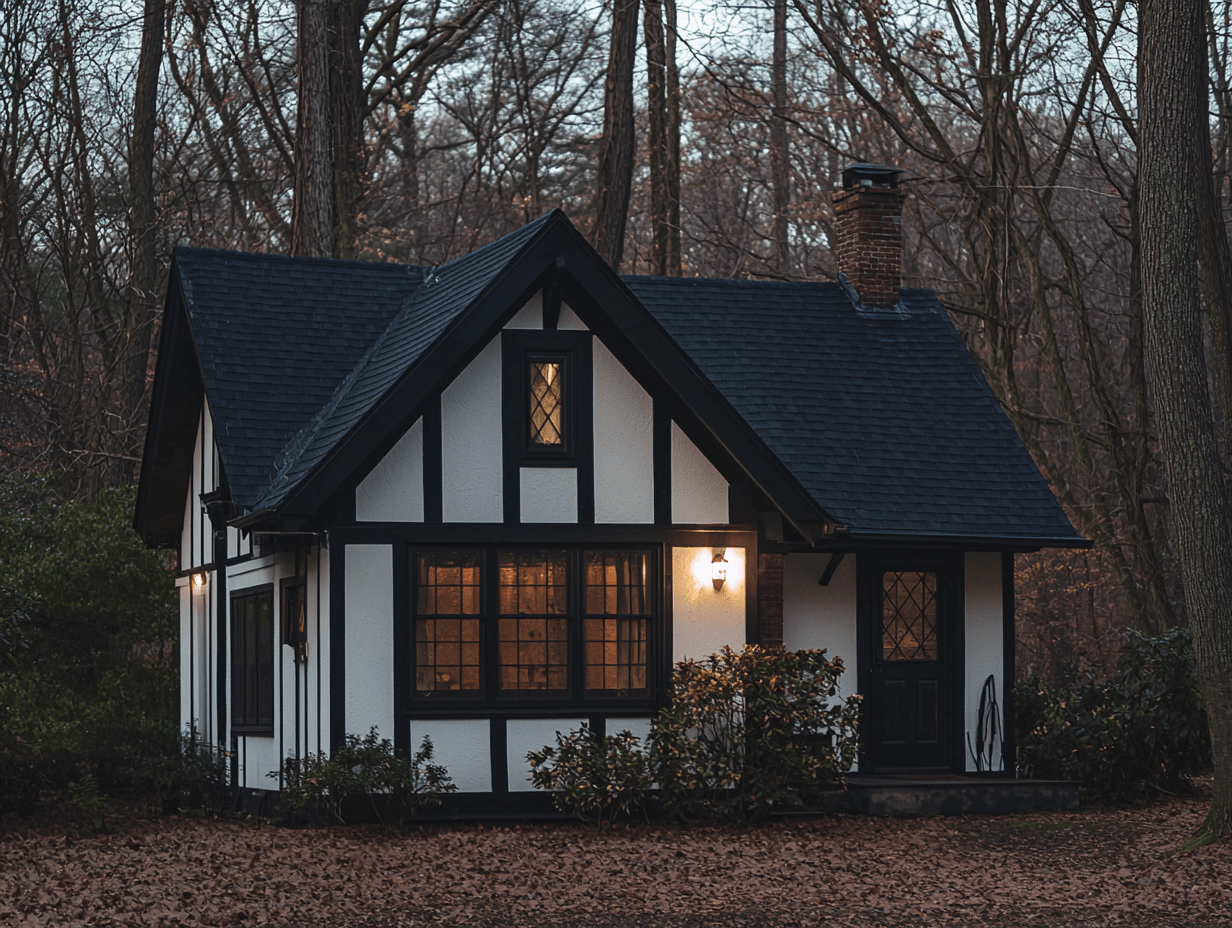 wooden house in the woods
